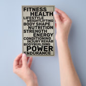 Vetsstijl geïnspireerd door fitnessflyer flyer (Hand)