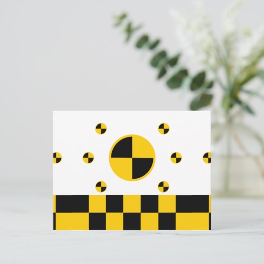 Vetstijl voor crashtestmarkers briefkaart (Staand voorkant)