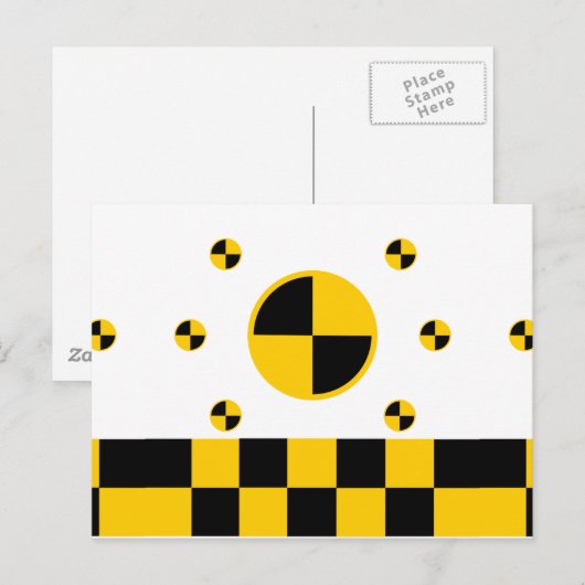 Vetstijl voor crashtestmarkers briefkaart (Voorkant / Achterkant)