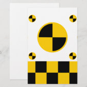 Vetstijl voor crashtestmarkers briefpapier (Voorkant / Achterkant)