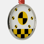 Vetstijl voor crashtestmarkers metalen ornament (Rechts)