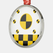 Vetstijl voor crashtestmarkers metalen ornament (Links)