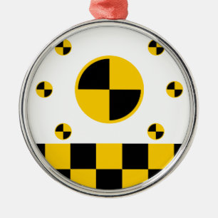 Vetstijl voor crashtestmarkers metalen ornament