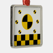 Vetstijl voor crashtestmarkers metalen ornament (Rechts)