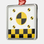 Vetstijl voor crashtestmarkers metalen ornament (Links)