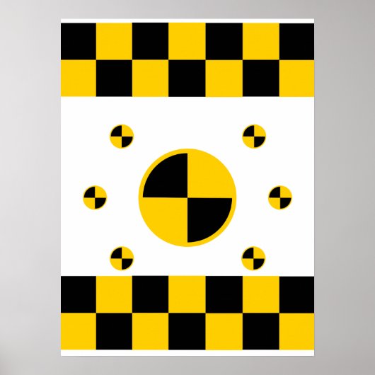 Vetstijl voor crashtestmarkers poster (Voorkant)