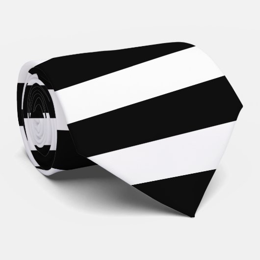 Vetstrepes zwart-wit Stropdas (Opgerold)