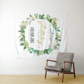 VETSUCCULENTE BLAAD WATERVERF VERJAARDAGSWELKOM WANDKLEED (In Situ (horizontaal))