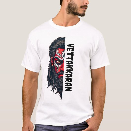 Vettakaran – gestileerde Theyyam Hunter T-shirt (Voorkant)