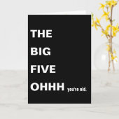 Vette 50ste verjaardag Humor Kaart (Gele Bloem)