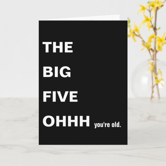 Vette 50ste verjaardag Humor Kaart (Gele Bloem)