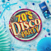 Vette 70 Disco Party| kleurrijke nostalgisch Papieren Bordje (Feest)