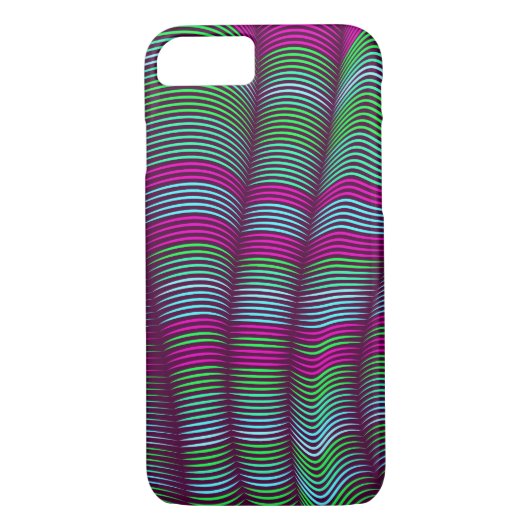 vette abstract-groene golvende en roze Case-Mate iPhone case (Achterkant)