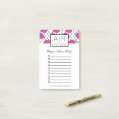 Vette Abstracte aardbeien Post-it® Notes (Op bureau)