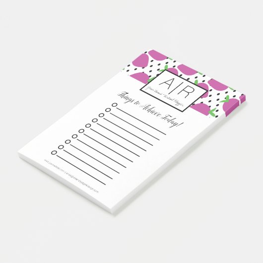 Vette Abstracte aardbeien Post-it® Notes (Schuin)