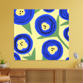 Vette Abstracte doppen Canvas Afdruk (Insitu (Woonkamer))