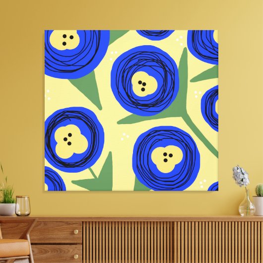 Vette Abstracte doppen Canvas Afdruk (Insitu (Woonkamer))