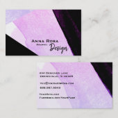 *~* Vette Abstracte geometrische zwarte blauwe roz Visitekaartje (Voorkant / Achterkant)