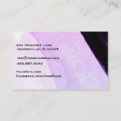 *~* Vette Abstracte geometrische zwarte blauwe roz Visitekaartje (Achterkant)