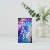 *~* Vette Abstracte HAAR GLITTER QR LOGO FOTO Visitekaartje (Staand voorkant)