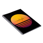 Vette Abstracte zon - Gepersonaliseerd Notitieboek (Rechterzijde)