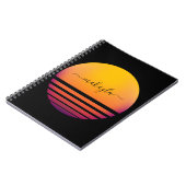 Vette Abstracte zon - Gepersonaliseerd Notitieboek (Linkerzijde)