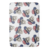 Vette Amerikaanse Cowboy Skull Badmat (Voorkant Verticaal)