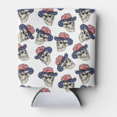 Vette Amerikaanse Cowboy Skull Blikjeskoeler (Voorkant)