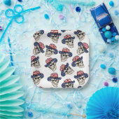 Vette Amerikaanse Cowboy Skull Papieren Bordje (Feest)