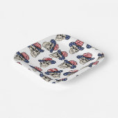 Vette Amerikaanse Cowboy Skull Papieren Bordje (Gebogen)