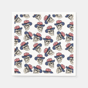 Vette Amerikaanse Cowboy Skull Servet