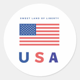 Vette Amerikaanse vlag Ronde Sticker