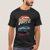 Vette auto van de 5e generatie Patriottische Ameri T-shirt (Voorkant)