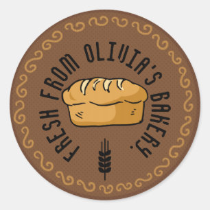 Vette  bakkerij ronde sticker