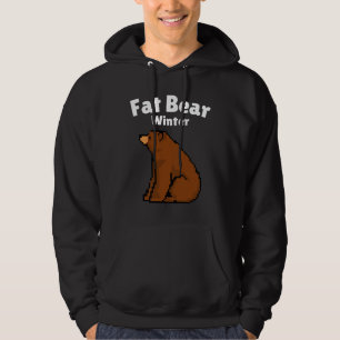 Vette Beerbier-wintertypografie, Ontspannen beer, Hoodie