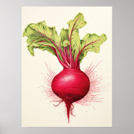 Vette biet: een uitbarsting van Natuur Poster