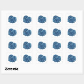 Vette Blauwe BLAUWE ROZEN Sticker Print (Vel)