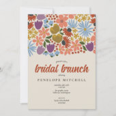 Vette Bloemen Bruids Brunch Douche Kaart (Voorkant)