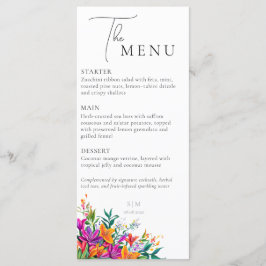 Vette Bloemen Elegante Botanische Roze Huwelijk Zo Menu
