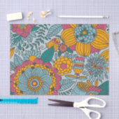 Vette bloemen en wijnstokken tissuepapier (Craft)