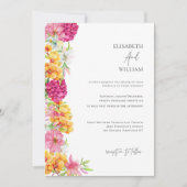 Vette Bloemen Foto Huwelijksuitnodiging Kaart (Voorkant)