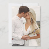 Vette Bloemen Foto Huwelijksuitnodiging Kaart (Achterkant)