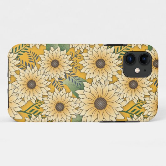 Vette Bloemen Geel Zonnige Zonnebloem Tuin Case-Mate iPhone Case (Achterkant (horizontaal))