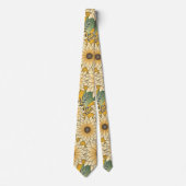 Vette Bloemen Geel Zonnige Zonnebloem Tuin Stropdas (Voorkant)