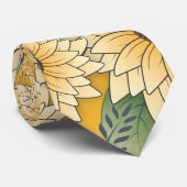 Vette Bloemen Geel Zonnige Zonnebloem Tuin Stropdas (Opgerold)