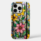 Vette bloemen in glaskunst Case-Mate iPhone case (Achterkant)