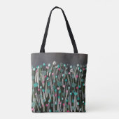 Vette bloemen tote bag (Achterkant)