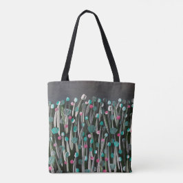 Vette bloemen tote bag