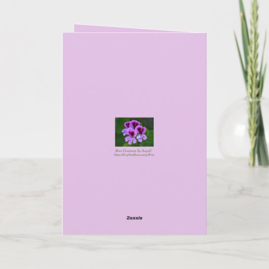 Vette Bloemen Verjaardag Kaart schoondochter (Achterkant)