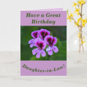 Vette Bloemen Verjaardag Kaart schoondochter (Gele Bloem)